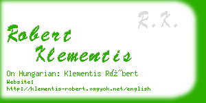 robert klementis business card